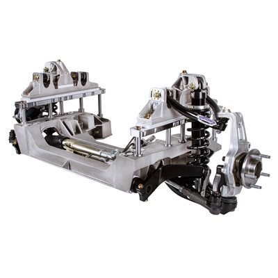 ALUMA-FRAME FRONT SUSPENSION SYSTEM,64-70 MUSTANG,DOUBLE ADJ REMOTE SHOCKS