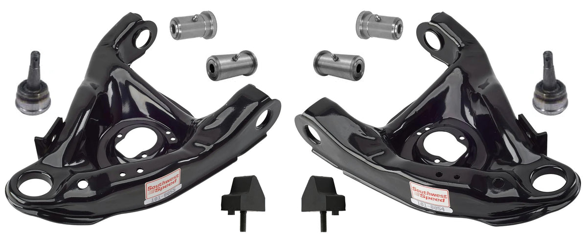 LOWER CONTROL ARM SET,STOCK,78-88 MONTE CARLO,STEEL BUSHINGS