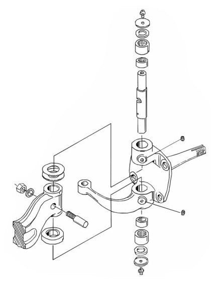SPINDLES AND DELUXE KING PIN SET,28-48 FORD,PAIR