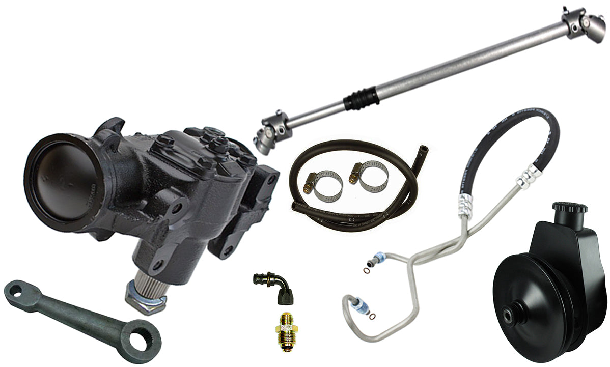 JEEP POWER STEERING KIT,BOX.PUMP,SHAFT,ARM,LINES,HOSES,76-86 JEEP CJ-5,CJ-7