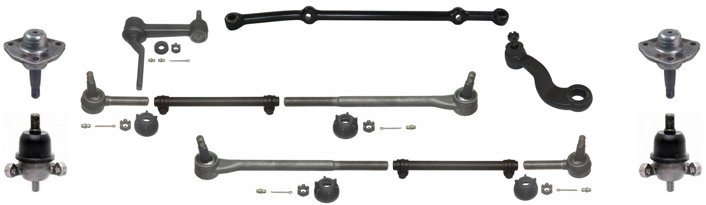 63-64 IMPALA CENTER LINK,IDLER,PITMAN,TIE ROD LINKAGES,BALL JOINTS,MANUAL & 605
