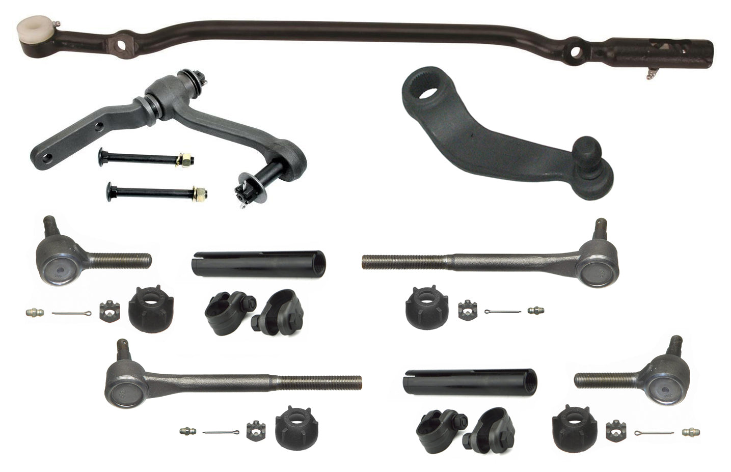 55-57 CHEVY CENTER LINK,IDLER & PITMAN ARMS,TIE ROD LINKAGES