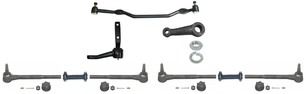 64-67 GM A-BODY CENTER LINK,IDLER,PITMAN ARMS,TIE ROD LINKAGE,MANUAL & 605 POWER