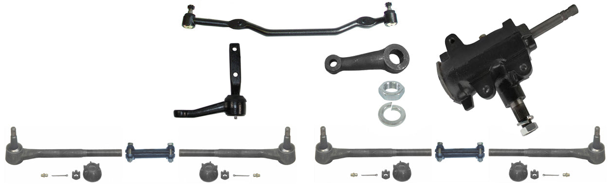 64-67 GM A-BODY CENTER LINK,IDLER,PITMAN ARMS,TIE ROD LINKAGE,& MANUAL BOX