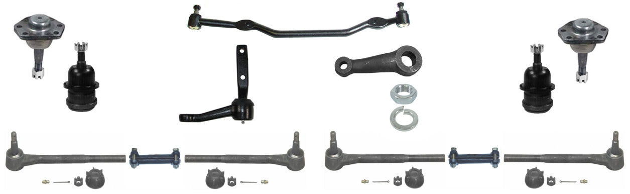 64-67 GM A-BODY CENTER LINK,IDLER,PITMAN,TIE ROD LINKAGES,BALL JOINTS,POWER