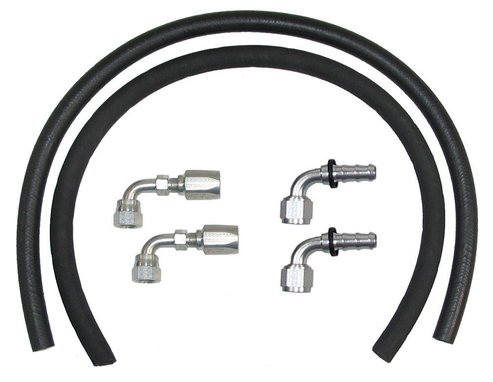 POWER STEERING HOSE KIT,2 RUBBER LINES,BOLT-ON PS RESERVOIR