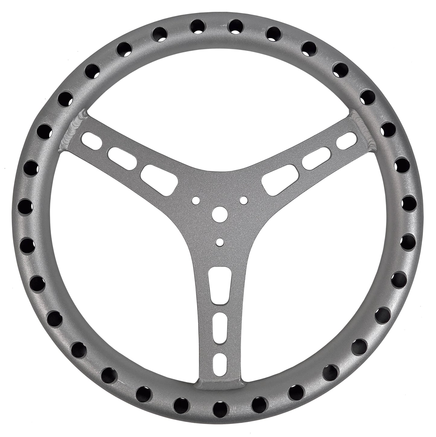 STEERING WHEEL,13",UNCOATED,DRILLED,FLAT
