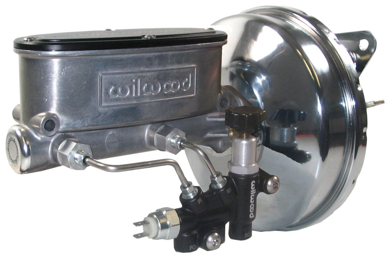 POWER BRAKE BOOSTER,CHROME,& WILWOOD MASTER CYLINDER,VALVE,67-70 MUSTANG