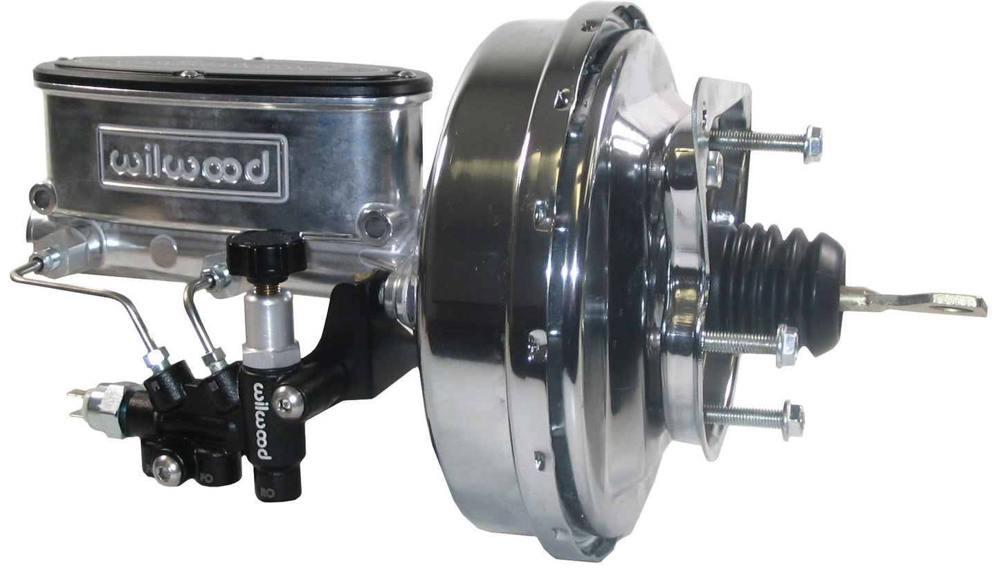 POWER BRAKE BOOSTER,CHROME,& WILWOOD POLISH MASTER CYLINDER,VALVE,67-70 MUSTANG