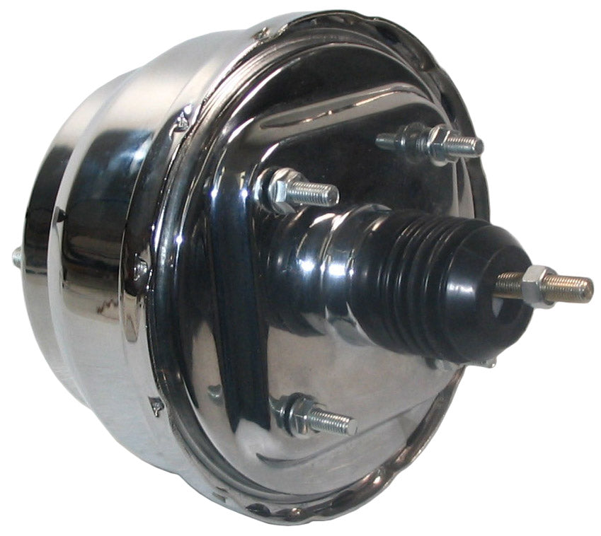 POWER BRAKE BOOSTER,7" DIAMETER DUAL,CHROME