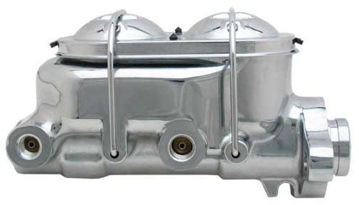 MASTER CYLINDER,POLISHED ALUMINUM,3/8" PORTS ON BOTH SIDES,1" DIAMETER