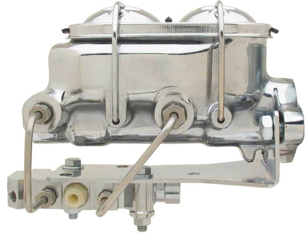 MASTER CYLINDER & PROPORTIONING VALVE,POLISHED ALUMINUM,BOTTOM,1" DIAMETER