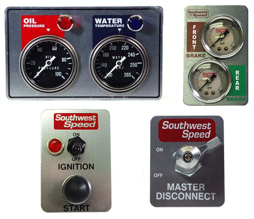 DELUXE GAUGE & PANEL KIT,2 GAUGE,OP-WT