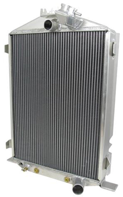 RADIATOR WITH GRILLE & SHELL,DOWN FLOW,32 FORD HI-BOY RODDER STYLE WITHOUT HOLES
