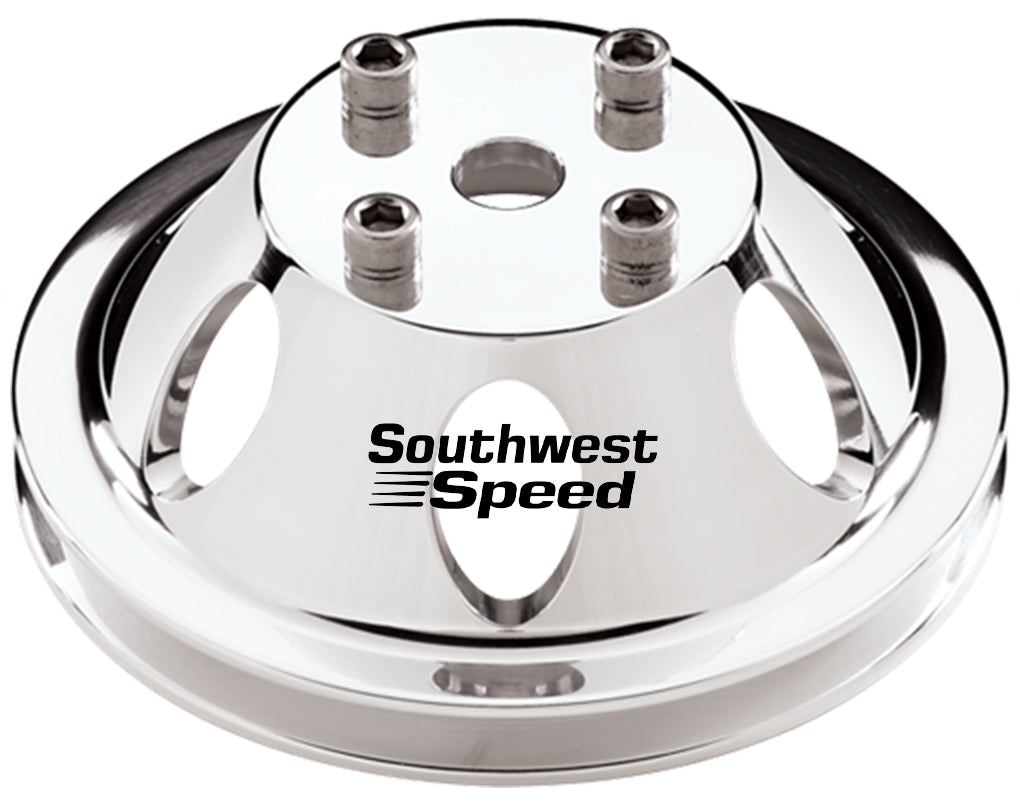 WATER PUMP PULLEY,SBC,LWP,POL ALUM,1 V