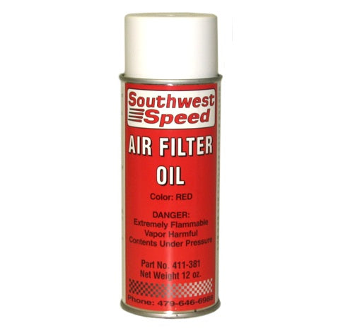 AIR FILTER OIL,AEROSOL,RED,12 OZ.
