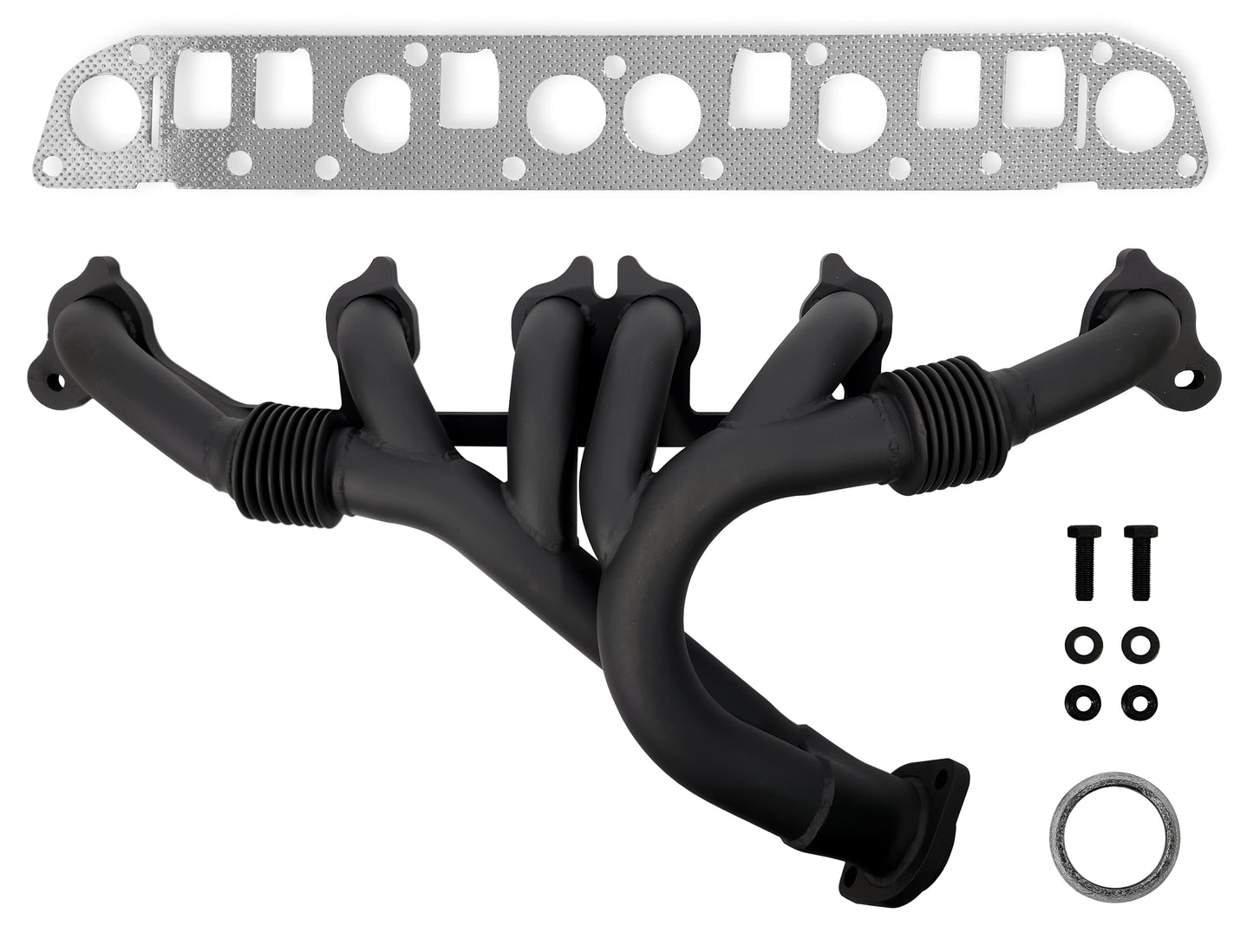 HEADER,91-98 JEEP CHEROKEE XJ,4WD,4.0L INLINE 6CYL,1 5/8",BLACK