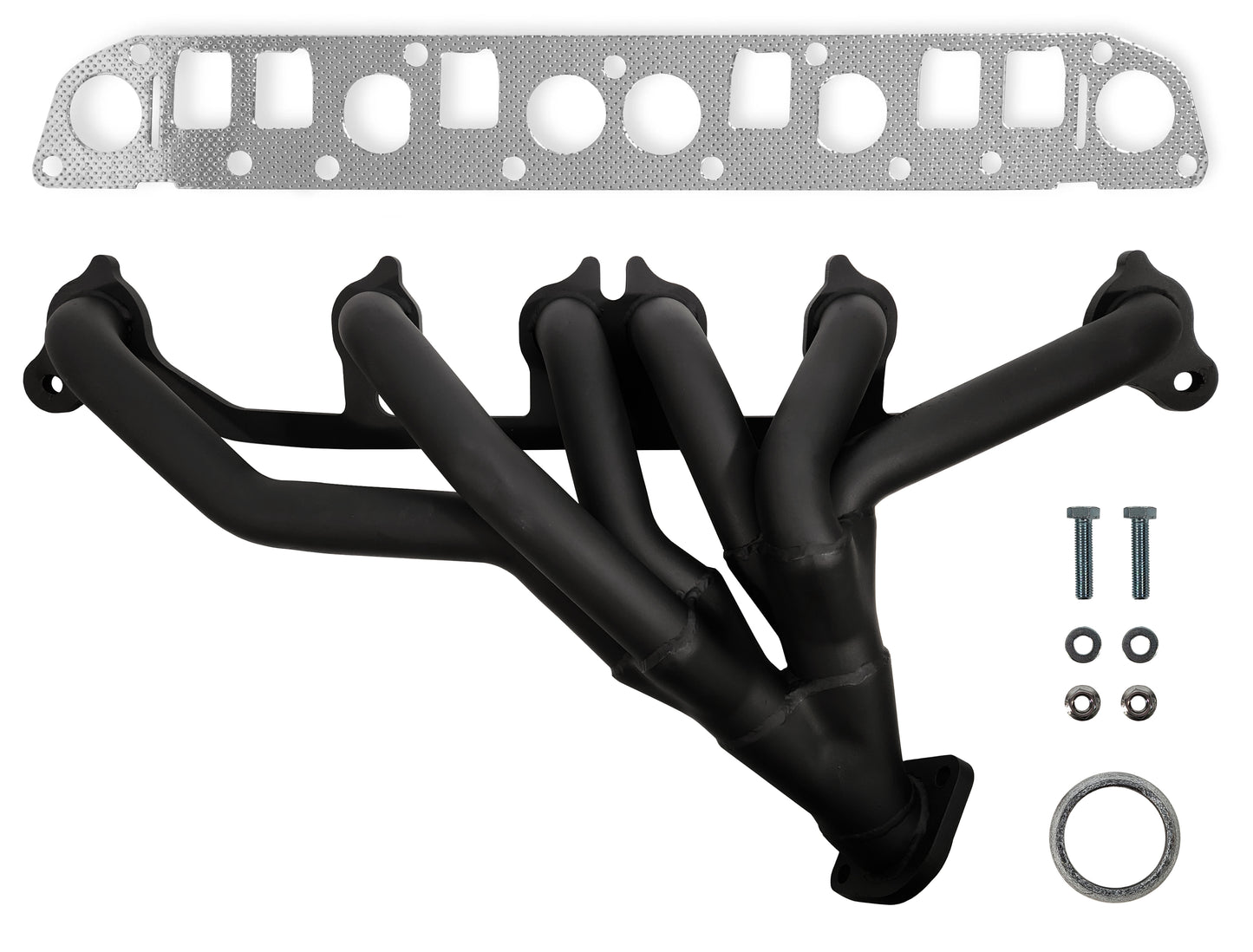 HEADER,92-98 JEEP WRANGLER YJ/TJ,4.0L INLINE 6CYL,1 5/8",BLACK