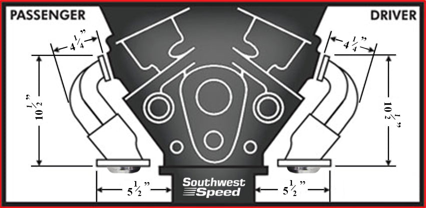 HEADER,SBC,1 5/8" TIGHT,BLOCK HUGGER,LT-4,ZZ-4,CRATE,2 1/2",POLISH STAINLESS STL