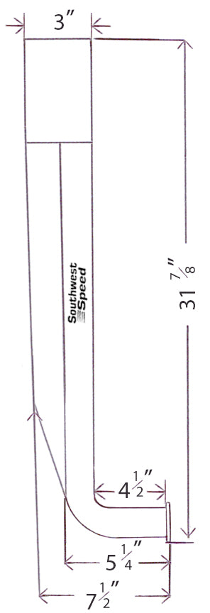 HEADER,SBC,1 5/8",DEMO DERBY ZOOMIE,TRACTOR PULL,3" COLLECTOR,BLACK