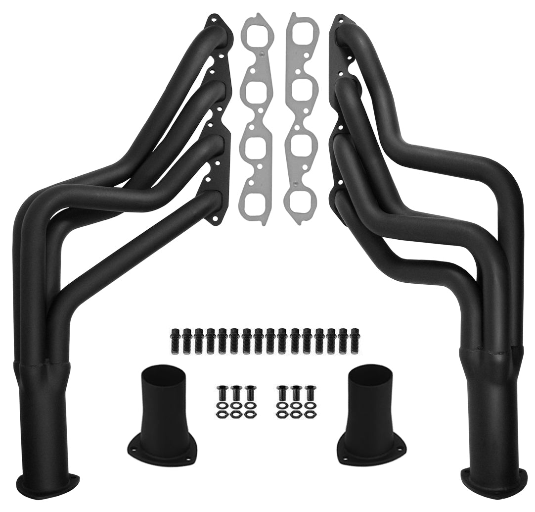 HEADER,BBC,2",68-74 GM CAR,LONG TUBE,3 1/2",BLACK