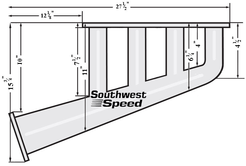 HEADER KIT,FORD 351C 2 BBL,1 7/8",LAKE STYLE,2 1/2",4" COLLECTORS