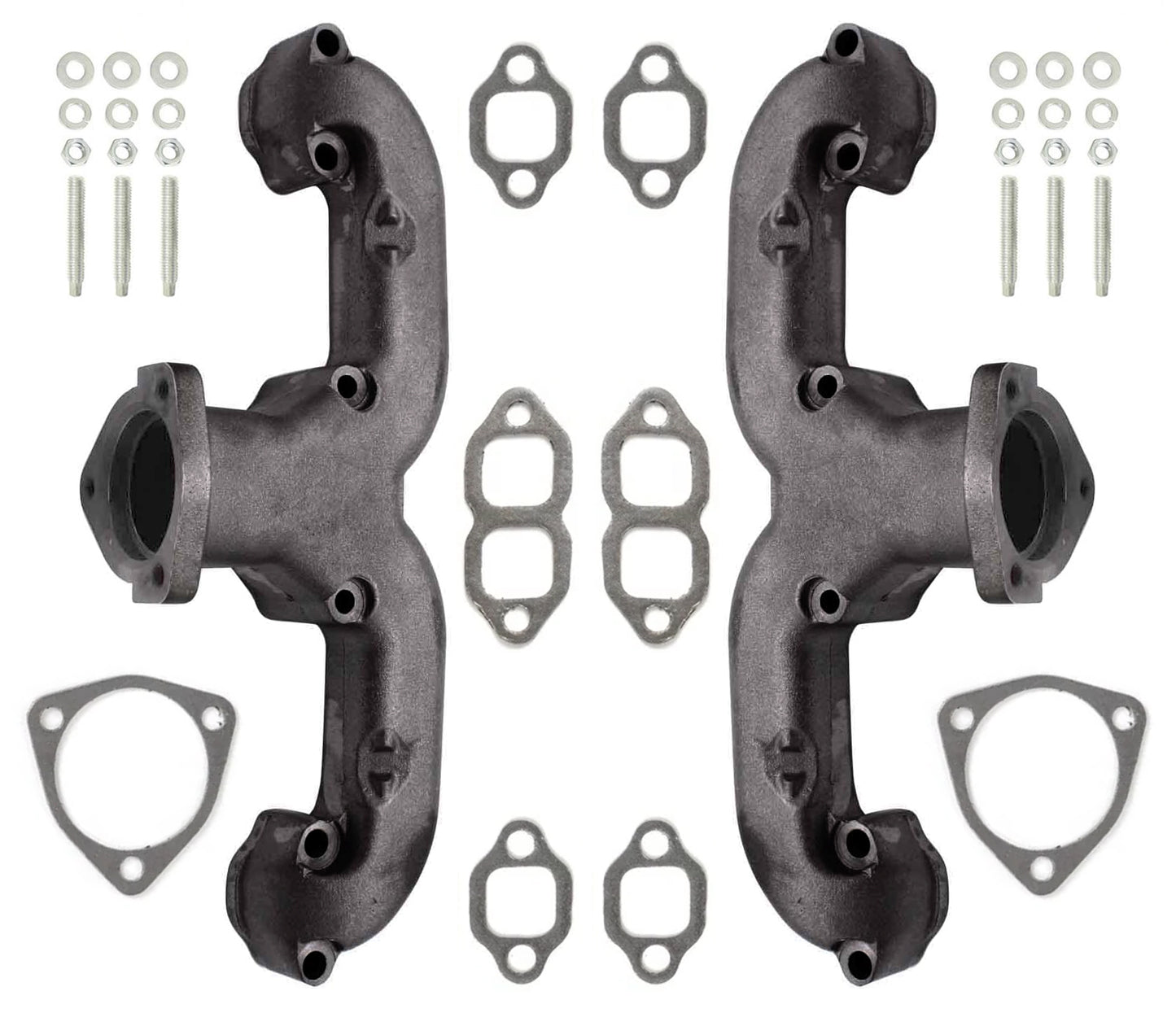 EXHAUST MANIFOLDS,SBC,RAM HORN,CAST,PAIR