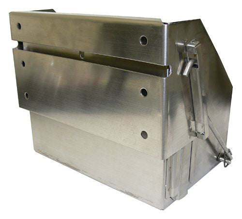BATTERY BOX,DROP OUT,STAINLESS STEEL