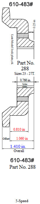 FRONT SPROCKET,86-06 BIG TWIN 5 SPEED,1.06" OFFSET,25 TOOTH