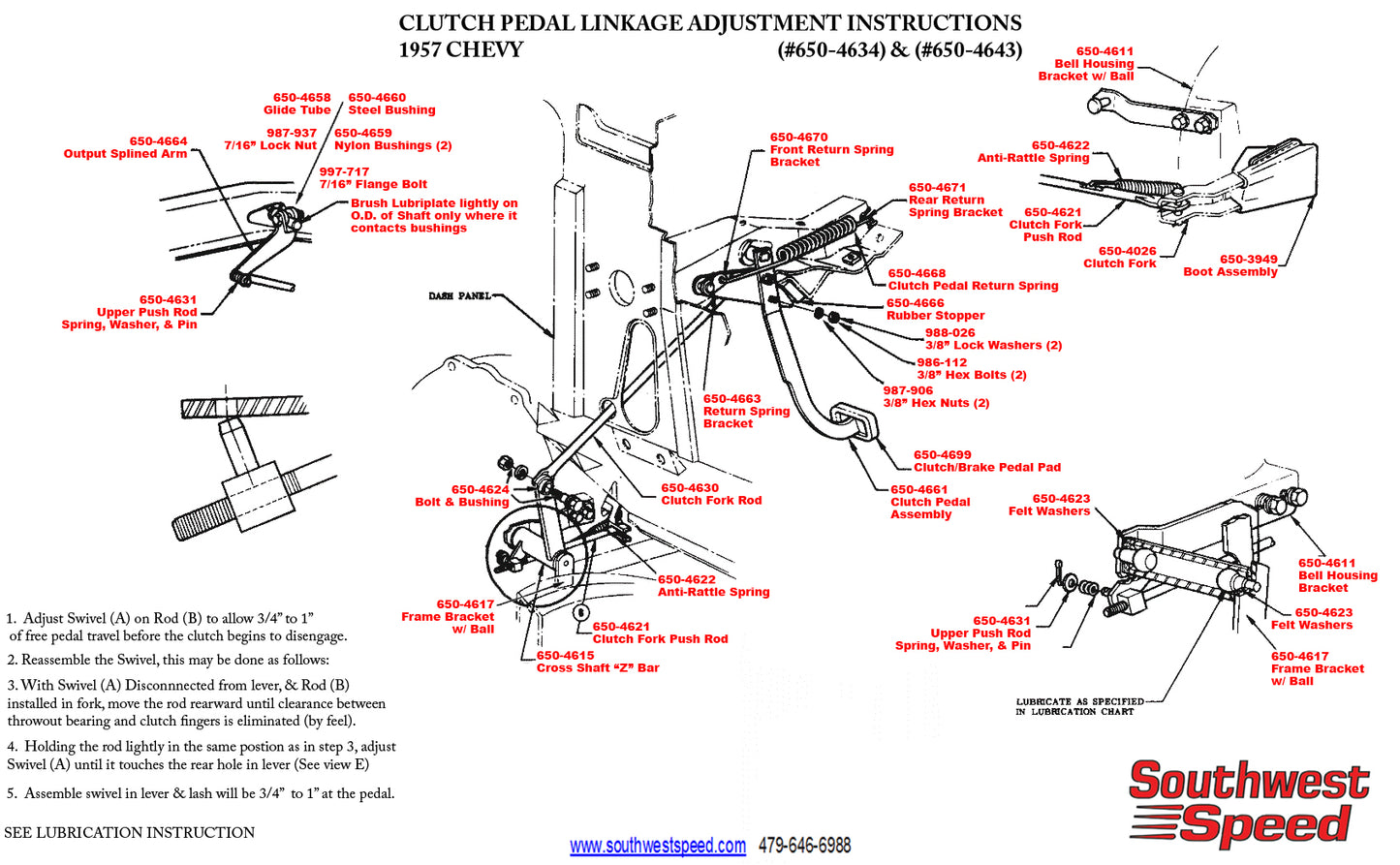 BUSHING KIT,OEM,CROSS SHAFT Z-BAR,55-57