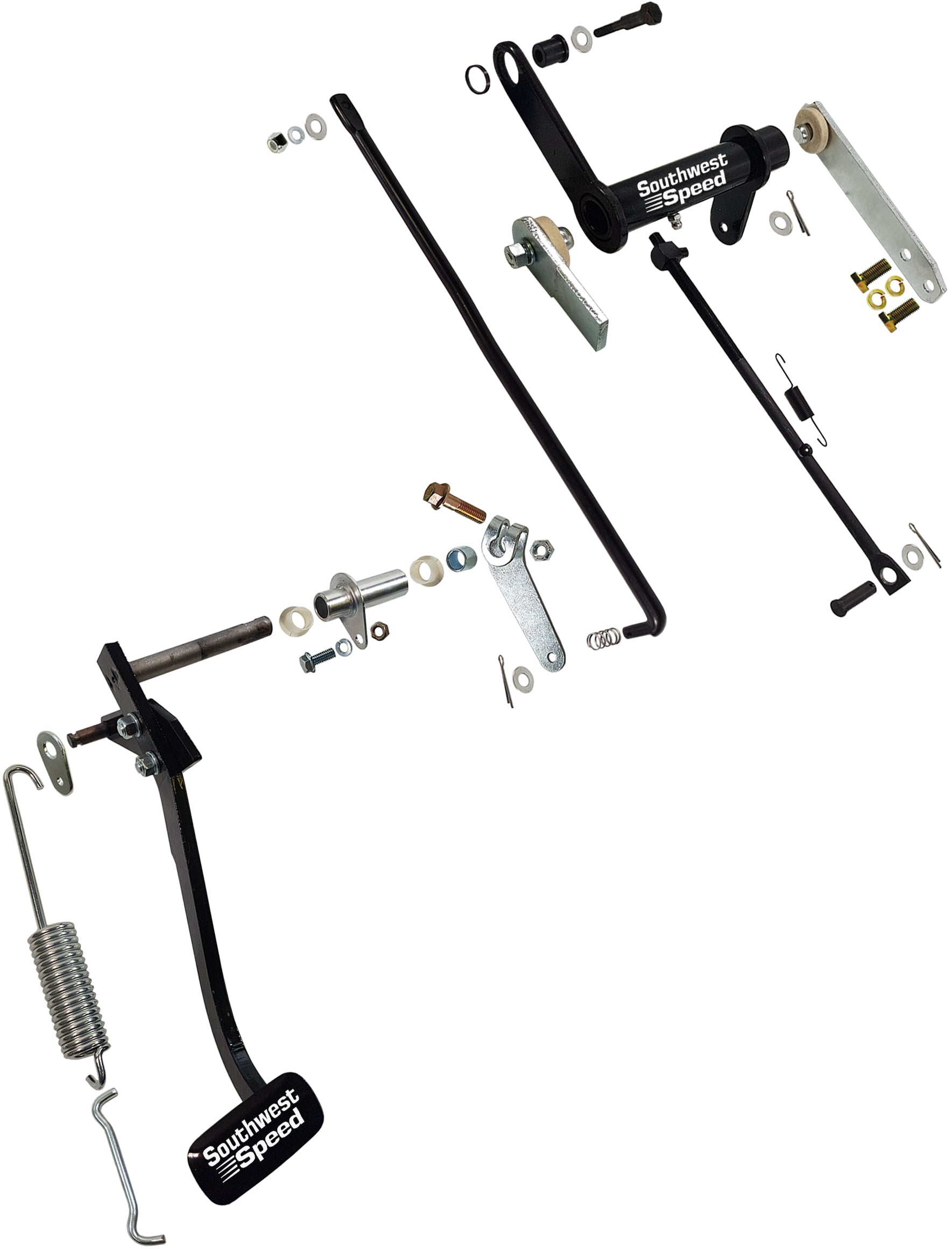 clutch pedal replacement CLUTCH PEDAL & LINKAGE,1957 CHEVY,3/4" Z-BAR STUDS,RODS,BRACKETS,BUSHINGS