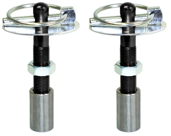 HOOD PIN KIT,W/THREADED BOSS,BLACK,PAIR