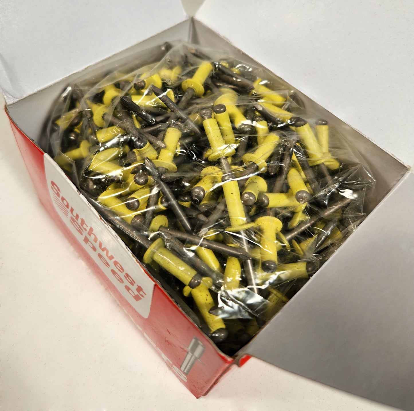 POP RIVETS,ALUMINUM FLANGE,STEEL PIN,SMALL HEAD,250 PIECES,YELLOW