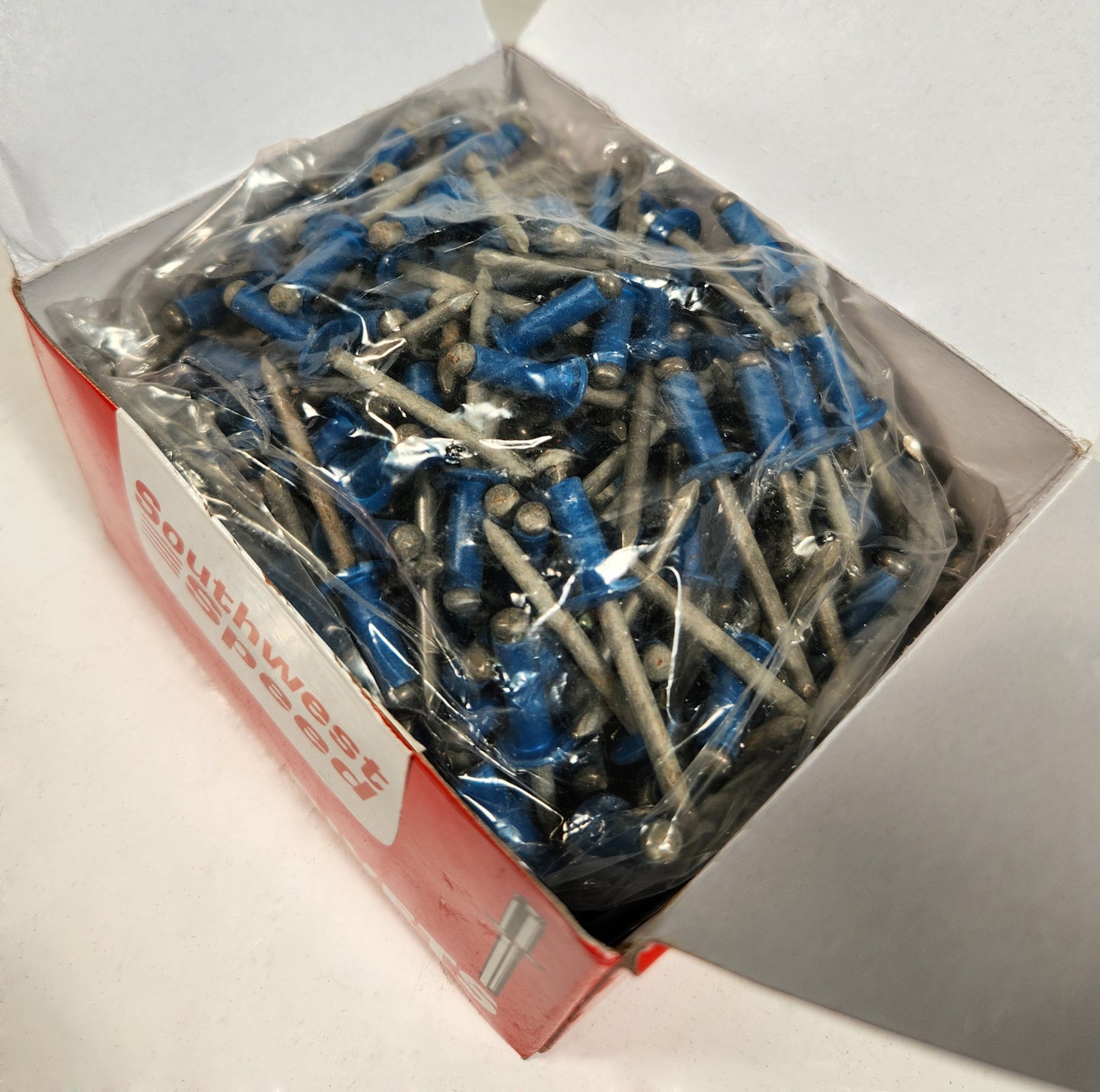 POP RIVETS,ALUMINUM FLANGE,STEEL PIN,SMALL HEAD,250 PIECES,DARK BLUE,HURON