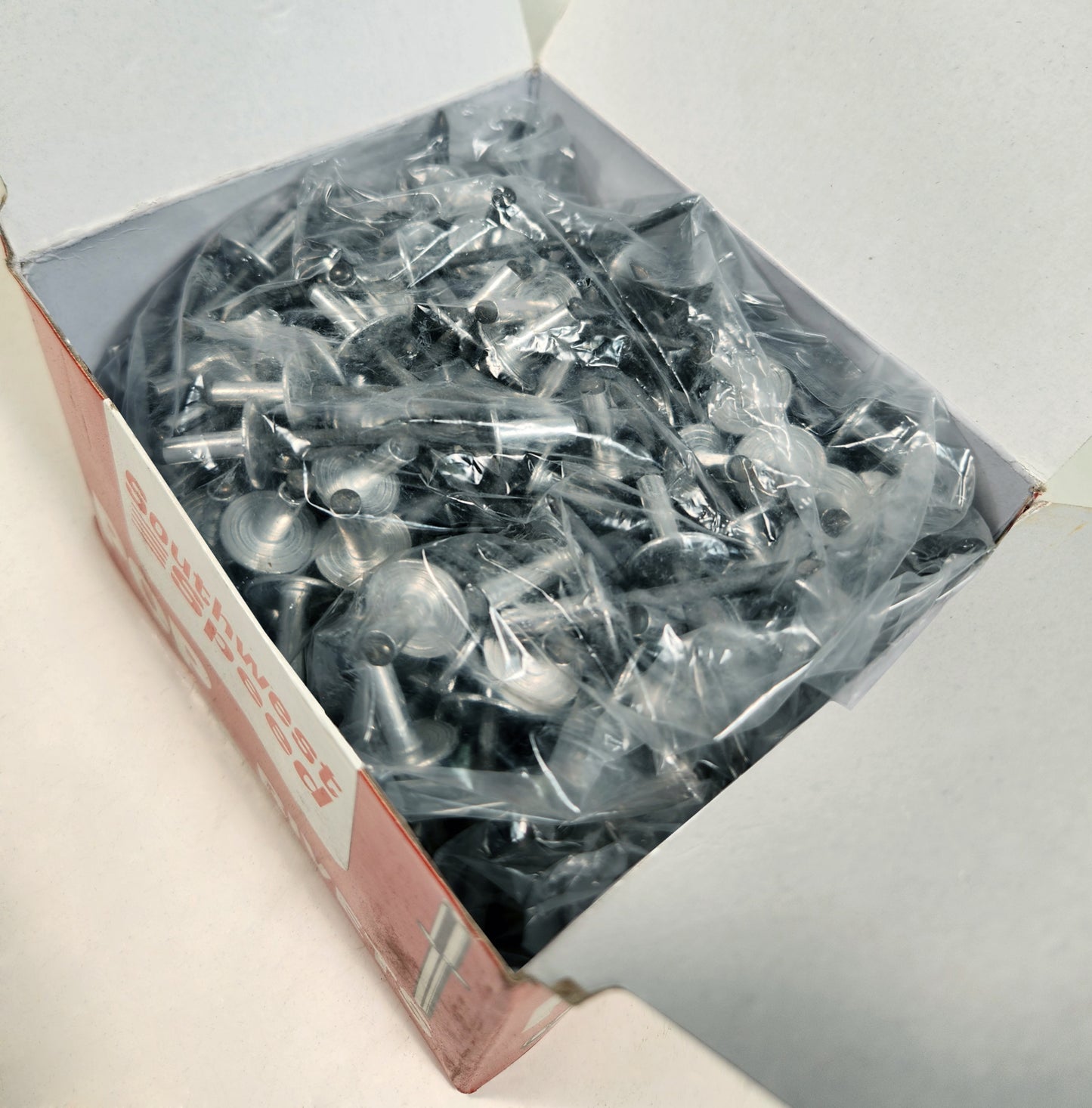 POP RIVETS,ALUMINUM FLANGE,STEEL PIN,LARGE HEAD,250 PIECES,SILVER,MILL