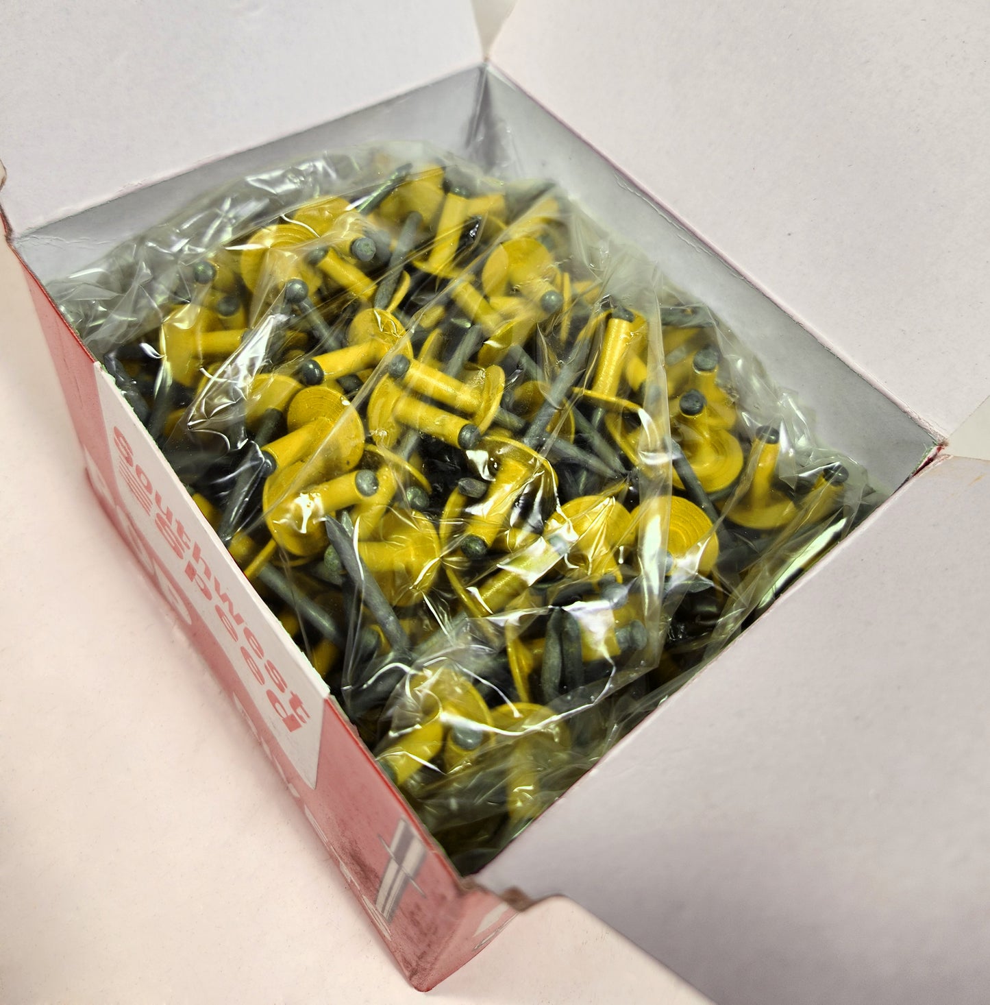 POP RIVETS,ALUMINUM FLANGE,STEEL PIN,LARGE HEAD,250 PIECES,YELLOW