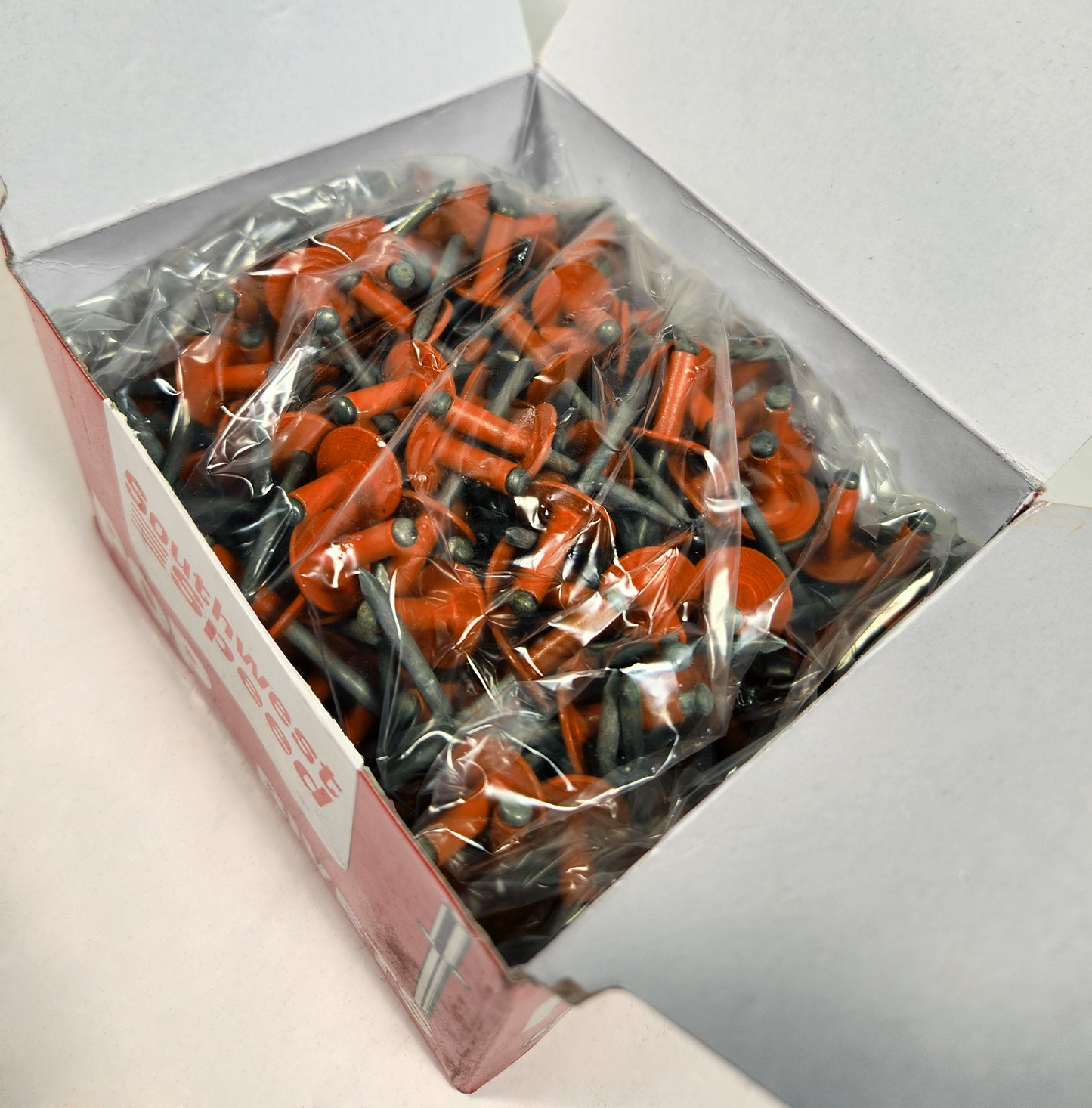 POP RIVETS,ALUMINUM FLANGE,STEEL PIN,LARGE HEAD,250 PIECES,ORANGE