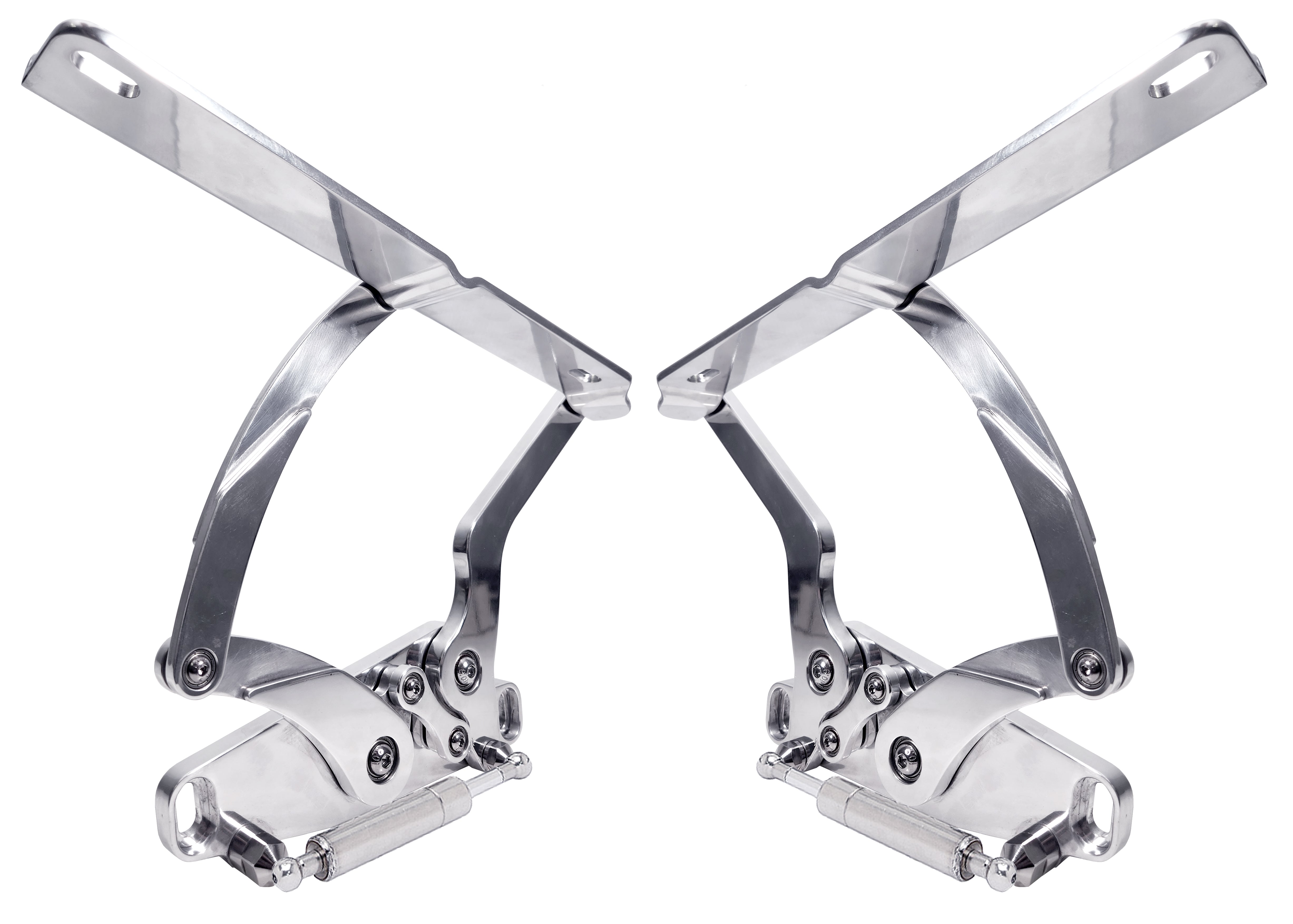 HOOD HINGES,68-72 PONTIAC GTO,POLISHED – Southwest Speed