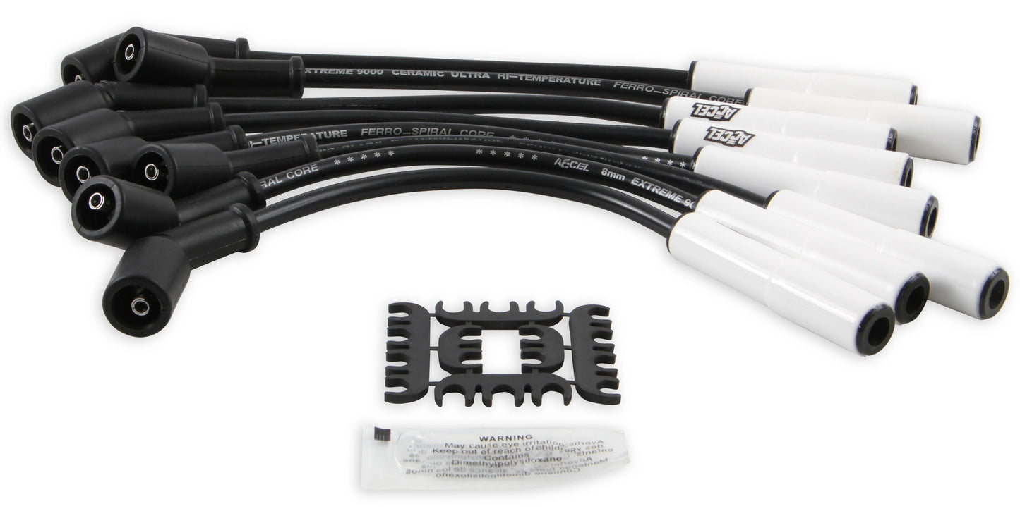 SPARK PLUG WIRE SET,EXTREME 9000 CERAMIC BOOT,GM 4.8/5.3/6.0/6.2L