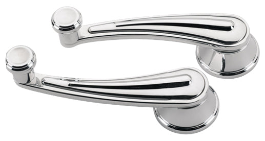 WINDOW CRANKS,RAIL,POLISHED,GM/FORD 49 UP,PAIR