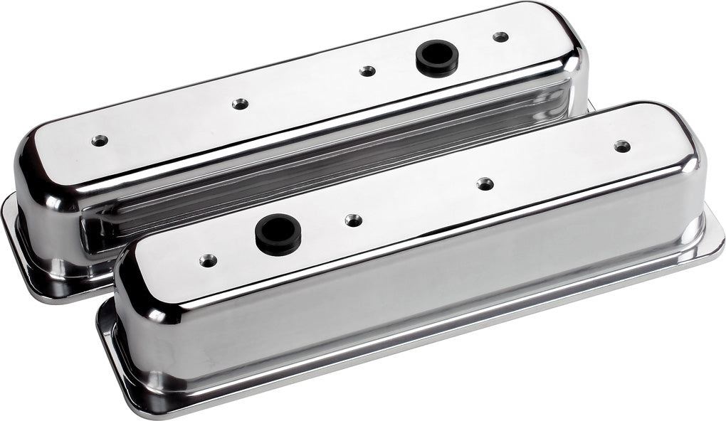 VALVE COVERS,SBCCB,PLAIN,TALL,POLISHED