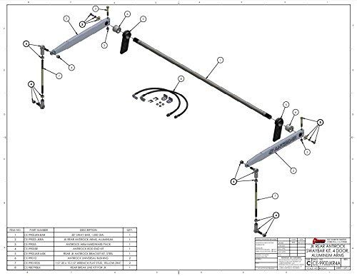 ANTIROCK REAR SWAY BAR KIT,ALUMINUM,JK 4-DOOR