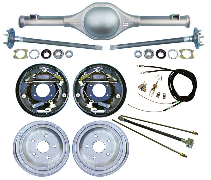 55-59 TRUCK 5-LUG REAR END & BRAKES,10" DRUM