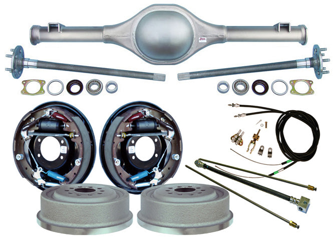 55-59 TRUCK 5-LUG REAR END & BRAKES,11" DRUM