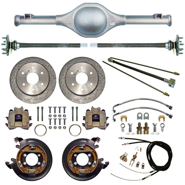 55-59 TRUCK 6L REAR END & BRAKES,11" DISC,DRILLED
