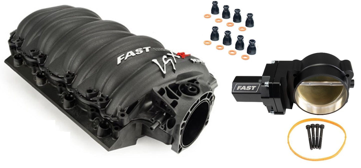 LSXR INTAKE KIT,LS3,L76,L99,USES OEM RAILS,102MM BLACK ELECTRIC THROTTLE BODY