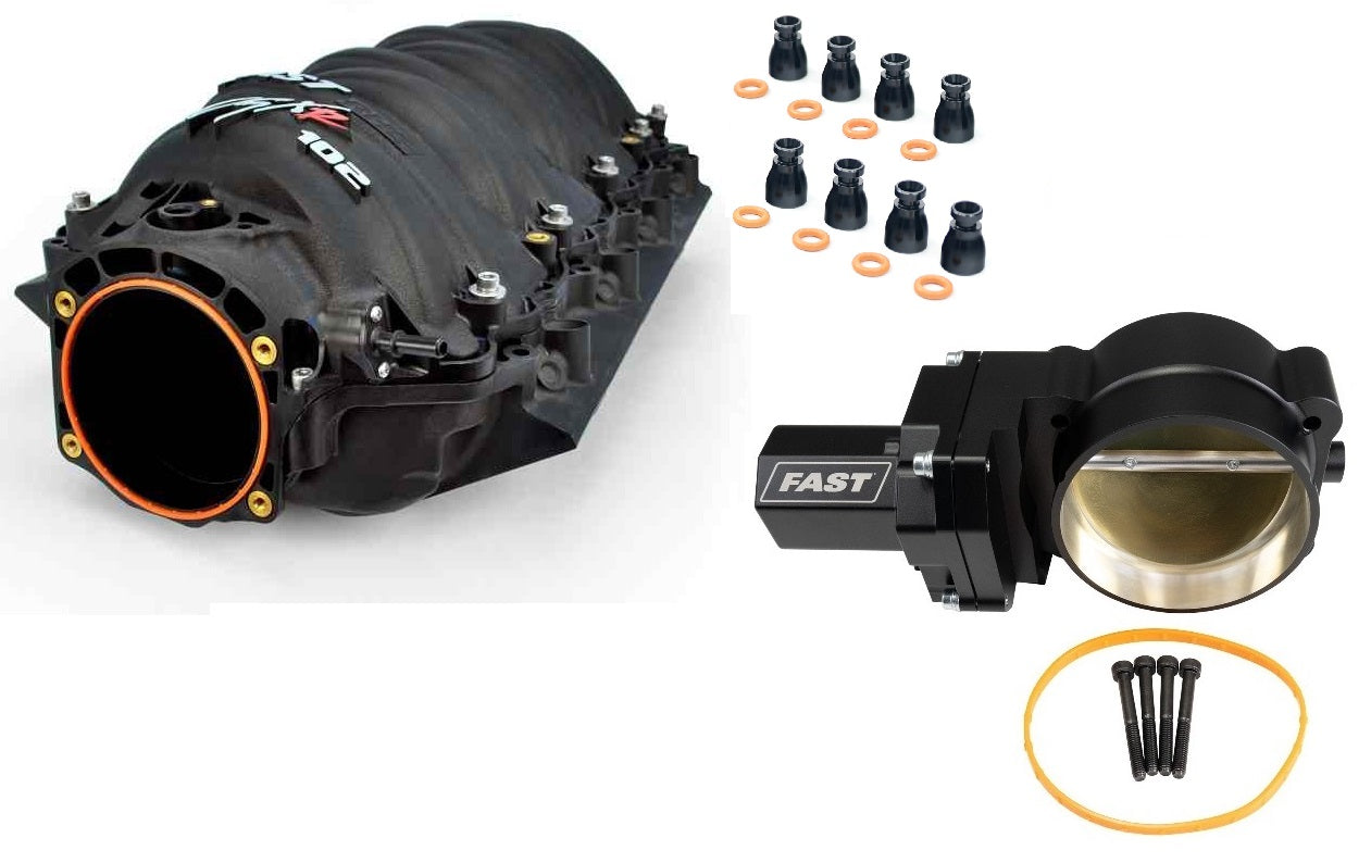 LSXR HIGH HP INTAKE KIT,LS3,L76,L99,USES OEM RAILS,102MM ELECTRIC THROTTLE BODY