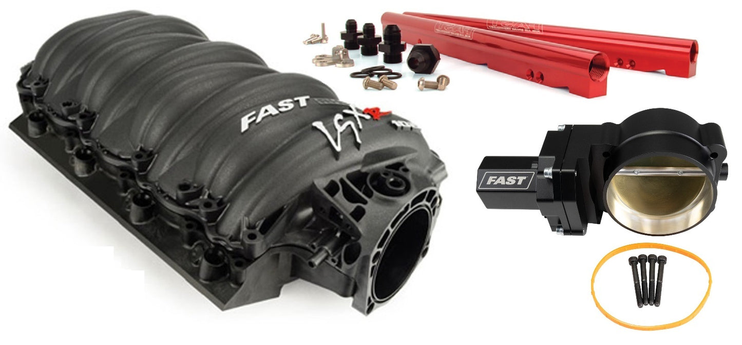 LSXR INTAKE KIT,LS7,RED RAILS,102MM ELECTRIC THROTTLE BODY