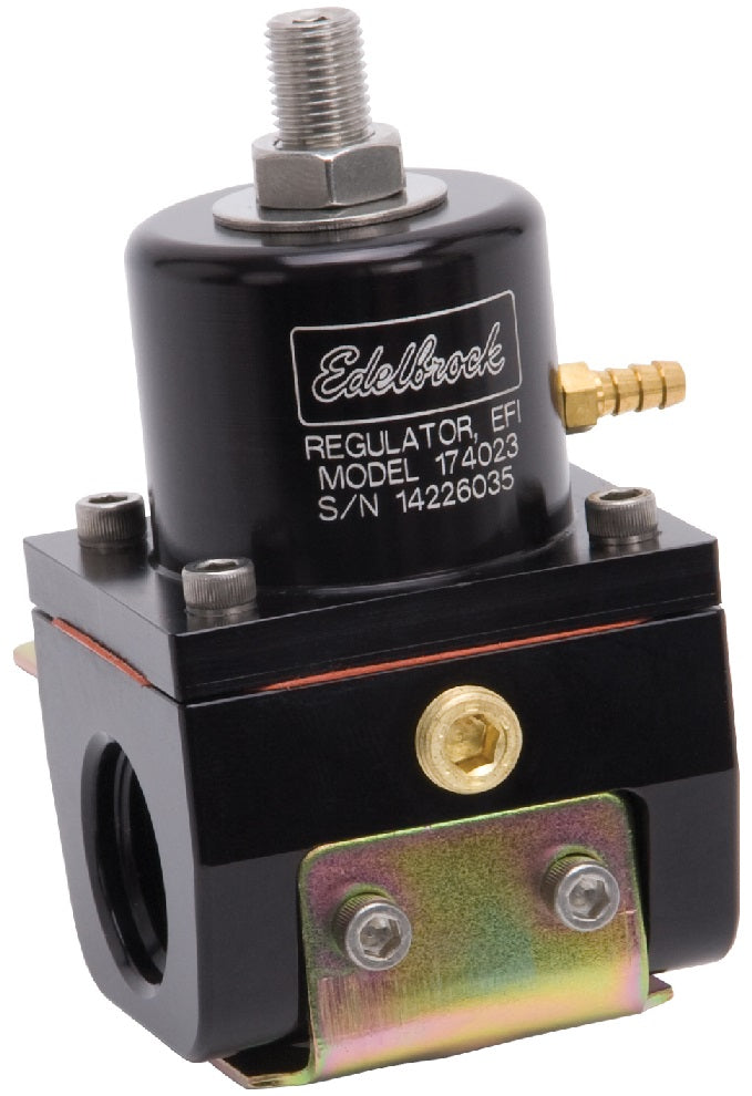 EDELBROCK FUEL PRESSURE REGULATOR,EFI,-10 AN,180 GPH,BLACK FINISH
