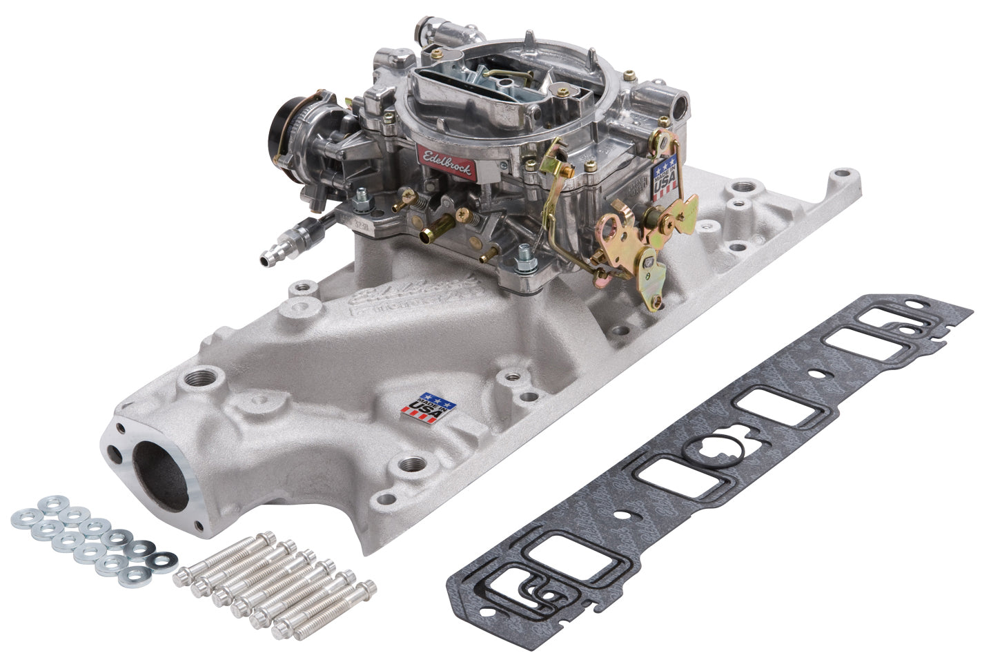 EDELBROCK INDUCTION KIT,SINGLE-QUAD MANIFOLD & CARB KIT,SBF 289-302